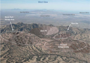 The proposed Rosemont Copper Mine in the Santa Rita Mountains on the Coronado National Forest.
